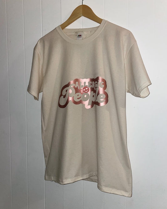 Allergic to people t-shirt ROSEGOLD