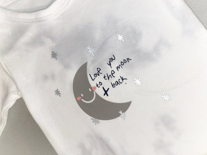 Love you to the moon and back babygrow